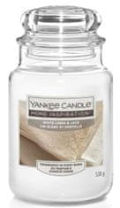 Yankee Candle Classic Dišeča sveča v velikem steklu White Linen & Lace 538 g