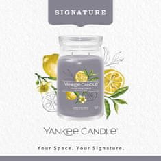 Yankee Candle Dišeča sveča Signature in glass large Black Tea & Lemon 567g