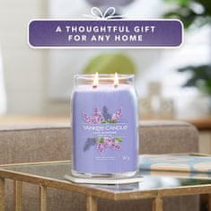 Yankee Candle Dišeča sveča Podpis v steklu velika Lilac Blossoms 567g