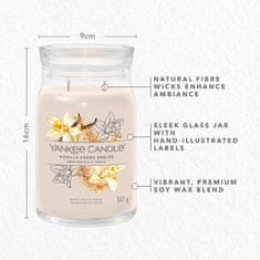 Yankee Candle Dišeča sveča Podpis v kozarcu velika Vanilla Creme Brulee 567g