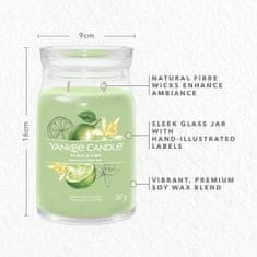 Yankee Candle Dišeča sveča Podpis v steklu velika Vanilla Lime 567g