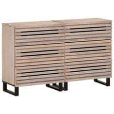 Vidaxl Komoda 2 kosa 60x34x75 cm trden mangov les