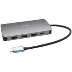 NEW USB Hub i-Tec C31NANOVGA112W Srebrna Črna