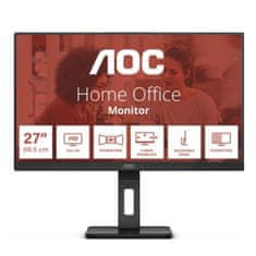 AOC Monitor 68,6 cm (27,0) 27E3QAF 1920x1080 75Hz IPS 4ms VGA HDMI DisplayPort 2xUSB3.2 Pivot Zvočniki 3H sRGB99,9% AdaptiveSync Essential