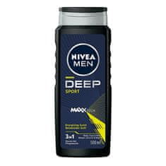 Nivea Gel za prhanje za obraz, telo in lase za moške Deep Sport Men (Body, Face & Hair Shower Gel) (Neto kolièina 500 ml)