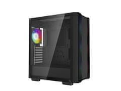 DEEPCOOL CC560 ARGB V2 računalniško ohišje, ATX, RGB, kaljeno steklo, črno (R-CC560-BKTAA4-G-2)