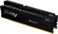 Kingston Fury Beast Black RAM pomnilnik, 64GB, 6000 MHz, DDR5, CL30, DIMM, 2 kos (KF560C30BBK2-64)