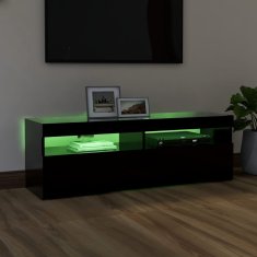 Vidaxl TV omarica z LED lučkami črna 120x35x40 cm