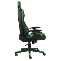 Vidaxl Vrtljiv gaming stol zelen PVC