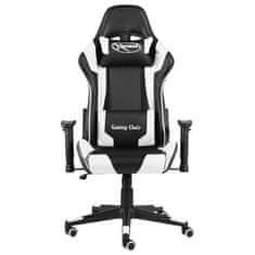 Vidaxl Vrtljiv gaming stol bel PVC