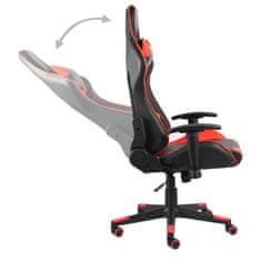 Vidaxl Vrtljiv gaming stol rdeč PVC