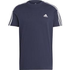 Adidas Majice mornarsko modra L Essentials Single Jersey 3-stripes