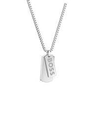 Hugo Boss Moška jeklena ogrlica Devon Dog Tag 1580575