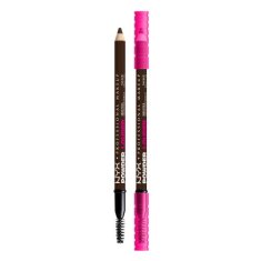 NYX Powder Louder Brow Pencil dolgoobstojen svinčnik za obrvi 1.15 g Odtenek 08 deep brown