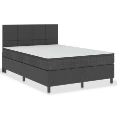 Vidaxl Boxspring postelja temno siva iz blaga 180x200 cm