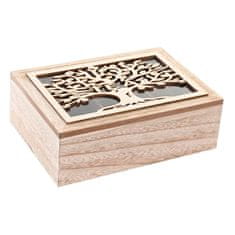 Miramarket Škatla za pijače DKD Home Decor Kristal Rjava Les MDF (24 x 16 x 8 cm)