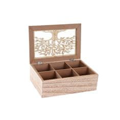 Miramarket Škatla za pijače DKD Home Decor Kristal Rjava Les MDF (24 x 16 x 8 cm)