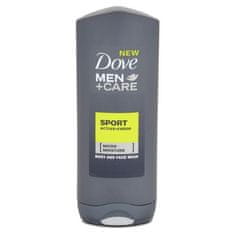 Dove Men + Care Sport Care Active + Fresh krepitven gel za prhanje za telo in obraz po športnih aktivnostih 400 ml za moške