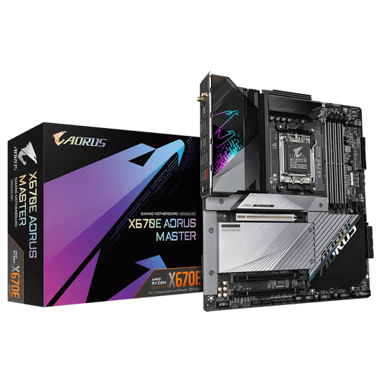 Gigabyte X670E AORUS MASTER, DDR5, SATA3, USB3.2Gen2x2, DP, 2.5GbE, WiFi 6E, AM5 ATX