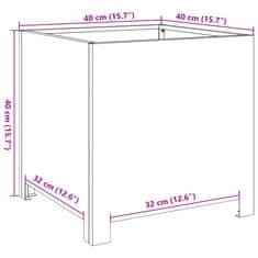 Vidaxl Vrtno korito 2 kosa bela 40x40x40 cm jeklo