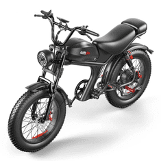 EMOKO C93 20" Fat Tire Električno terensko kolo 1000 W Motor 48 V 20 Ah Baterija, črna