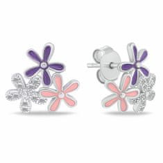 Brilio Silver Igrivi srebrni uhani Flowers EA1087W