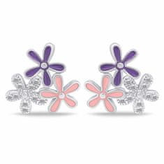 Brilio Silver Igrivi srebrni uhani Flowers EA1087W