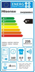 Hisense DHQE800BW2 sušilni stroj, 8 kg
