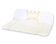 Bobono Mehka previjalna miza za garderobo - Little Prince/Princess cream