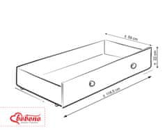 Bobono Predal za otroško posteljico 120x60cm MAXI- kronski ročaji