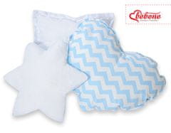 Bobono Komplet blazin 3pc. Chevron modra