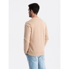 OMBRE Moška bombažna jopa BASIC beige MDN126878 L