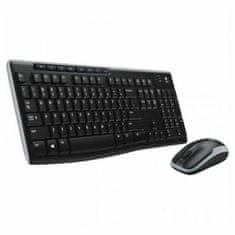 Logitech Tipkovnica in Brezžična Miška Logitech 920-004513 Črna Qwerty Španska QWERTY