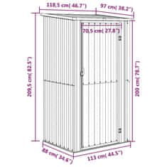 Vidaxl Vrtna lopa antracitna 118,5x97x209,5 cm pocinkano jeklo