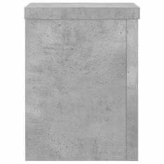 Vidaxl Stojalo za rastline 2 kosa betonsko sivo 15x15x20 cm inž. les