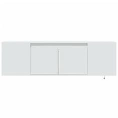 Vidaxl Stenska TV omarica z LED lučkami bela 135x31x39,5 cm