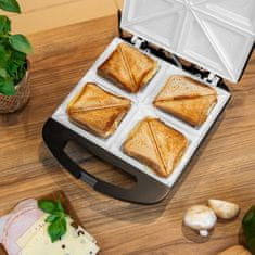 Teesa 1500W toaster opekač za 4 sendviče s keramičnimi vložki