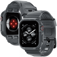 Spigen OVITEK SPIGEN RUGGED ARMOR PRO ZA APPLE WATCH 4 / 5 / 6 / 7 / 8 / 9 / SE (44 / 45 MM) - TEMNO SIV