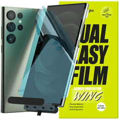 RINGKE ZAŠČITNA FOLIJA RINGKE DUAL EASY WING ZA SAMSUNG GALAXY S23 ULTRA (2 KOSA) + KOMPLET ZA MONTAŽO