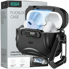 ESR ESR CYBER FLICKLOCK HALOLOCK MAGSAFE APPLE AIRPODS PRO 1 / 2 ČRNA