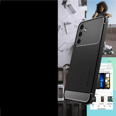 Spigen OVITEK SPIGEN RUGGED ARMOR ZA SAMSUNG GALAXY A25 5G - MAT ČRN