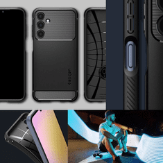 Spigen OVITEK SPIGEN RUGGED ARMOR ZA SAMSUNG GALAXY A25 5G - MAT ČRN