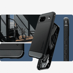 Spigen OVITEK SPIGEN RUGGED ARMOR ZA GOOGLE PIXEL 8A - MAT ČRN