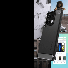 Spigen OVITEK SPIGEN RUGGED ARMOR ZA XIAOMI REDMI NOTE 13 PRO 5G / POCO X6 5G - MAT ČRN