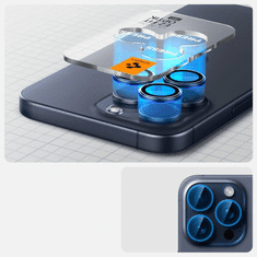 Spigen SPIGEN OPTIK.TR EZ FIT CAMERA PROTECTOR ZA IPHONE 14 PRO / PRO MAX / 15 PRO / PRO MAX - TITANIUM BLUE 2 KOSA.