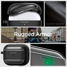 Spigen SPIGEN RUGGED ARMOR APPLE AIRPODS PRO 1 / 2 MAT ČRNA