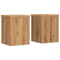 Vidaxl Stojalo za rastline 2 kosa artisan hrast 15x15x20 cm inž. les