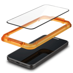 Spigen KALJENO STEKLO SPIGEN ALM GLASS FC 2-PAK IPHONE 15 ČRNO