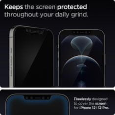 Spigen KALJENO STEKLO SPIGEN GLAS.TR "EZ FIT" 2-PACK IPHONE 12/12 PRO