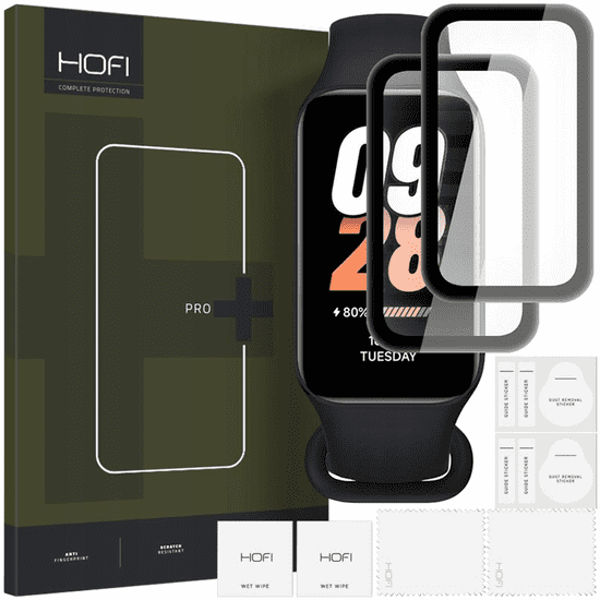 Hofi HIBRIDNO STEKLO HOFI HYBRID PRO+ 2-PACK XIAOMI SMART BAND 8 ACTIVE BLACK